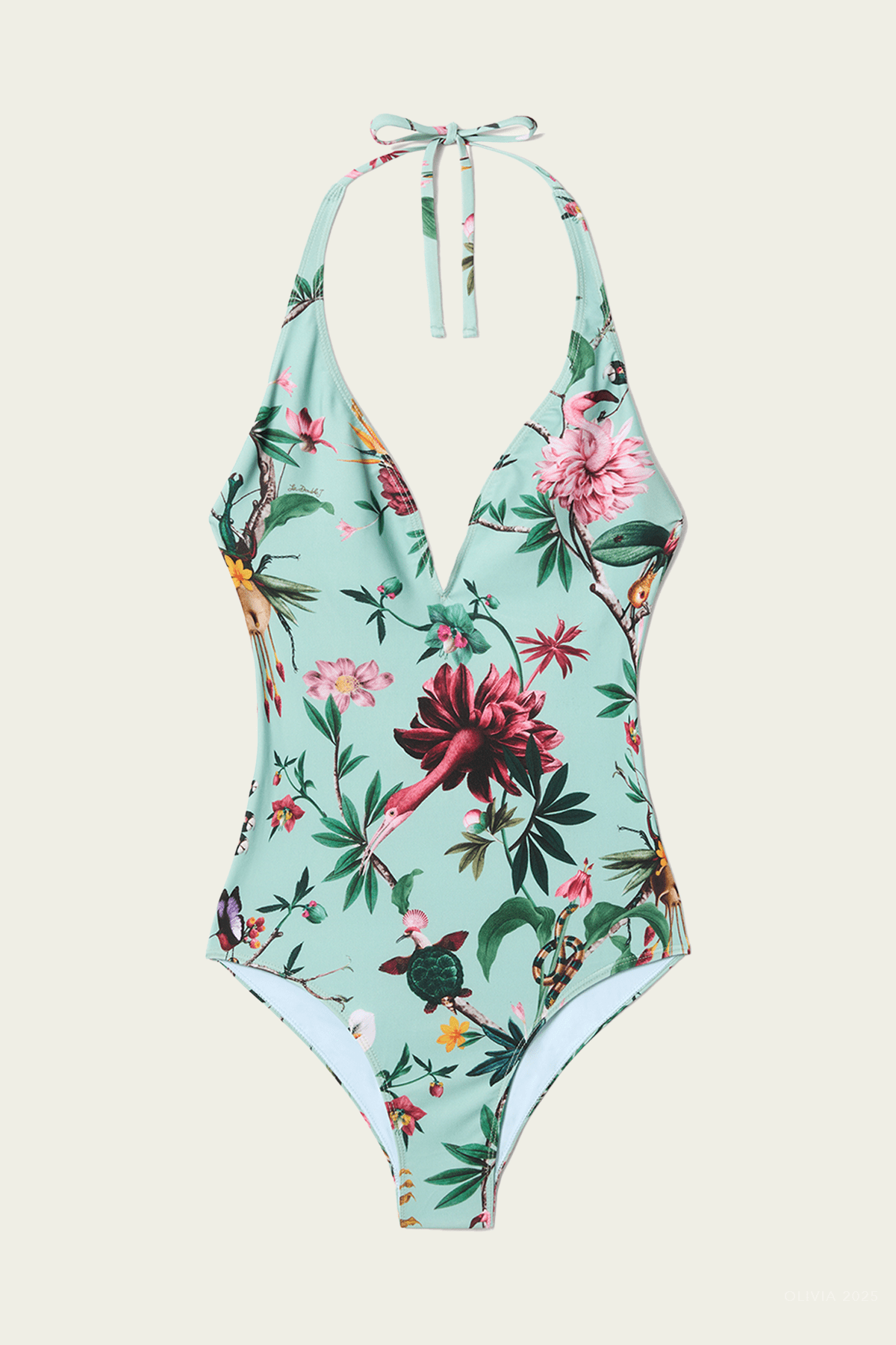 Sexy Swimsuit in Zooflora Mini Light Blue