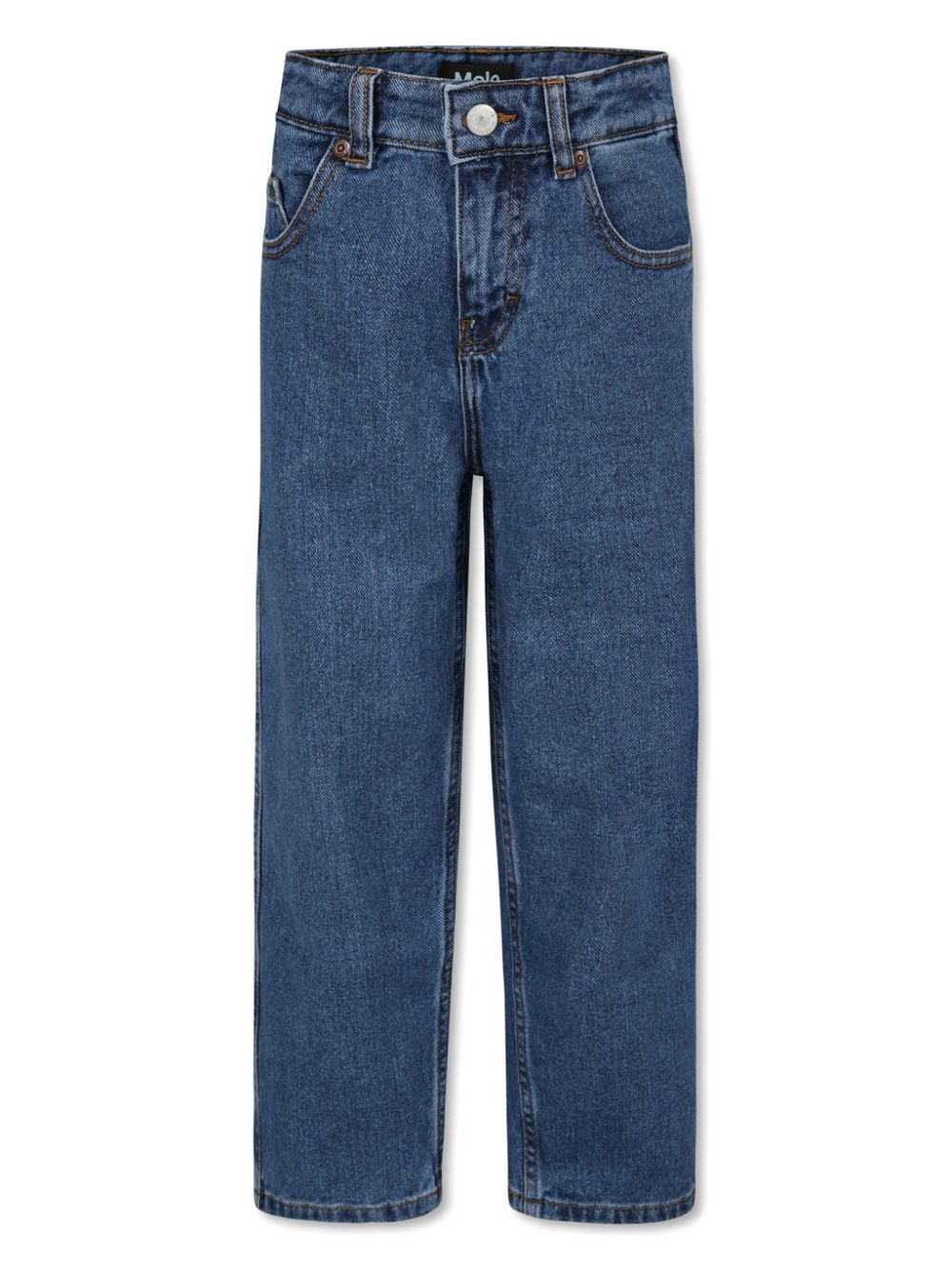 Mid-rise straight-leg jeans - Blue