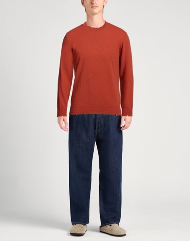 Man Sweater Orange Size XL Wool, Viscose, Polyamide, Cashmere