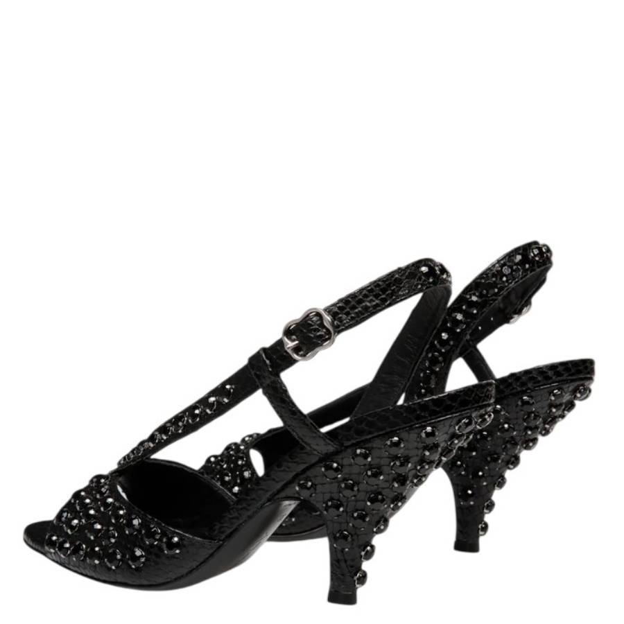 Katy Python Printed Leather Sandals