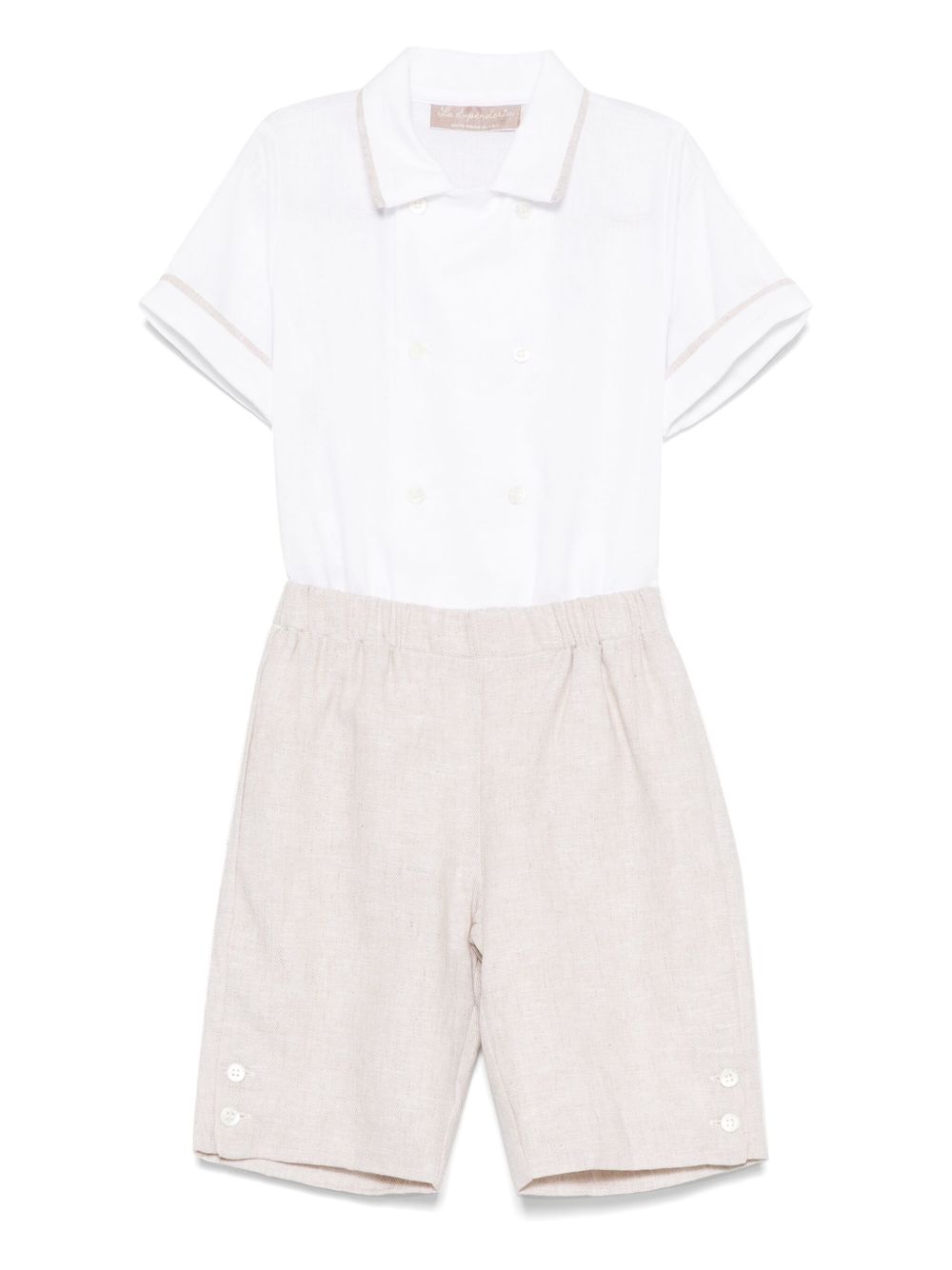 Cotton trouser set - White