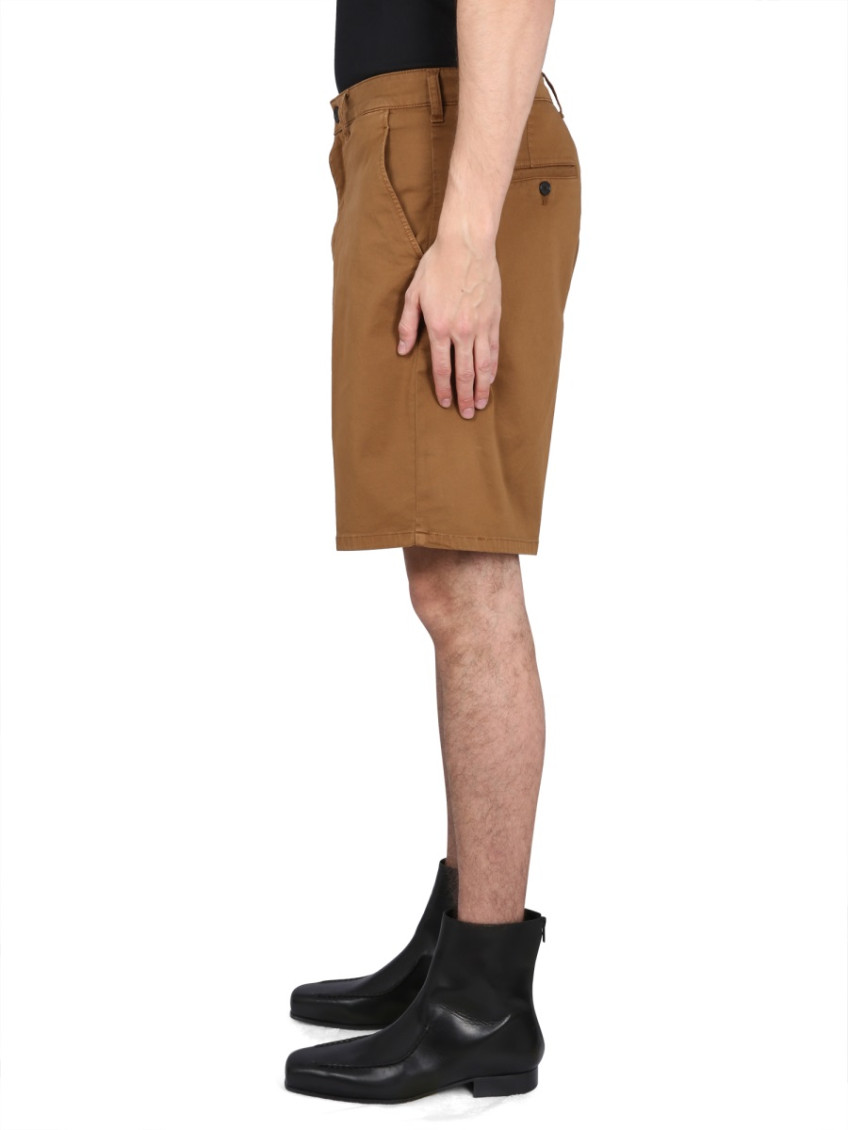 Brown Solid Shorts