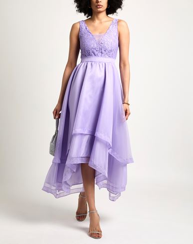 Woman Midi dress Lilac Size 2 Polyester