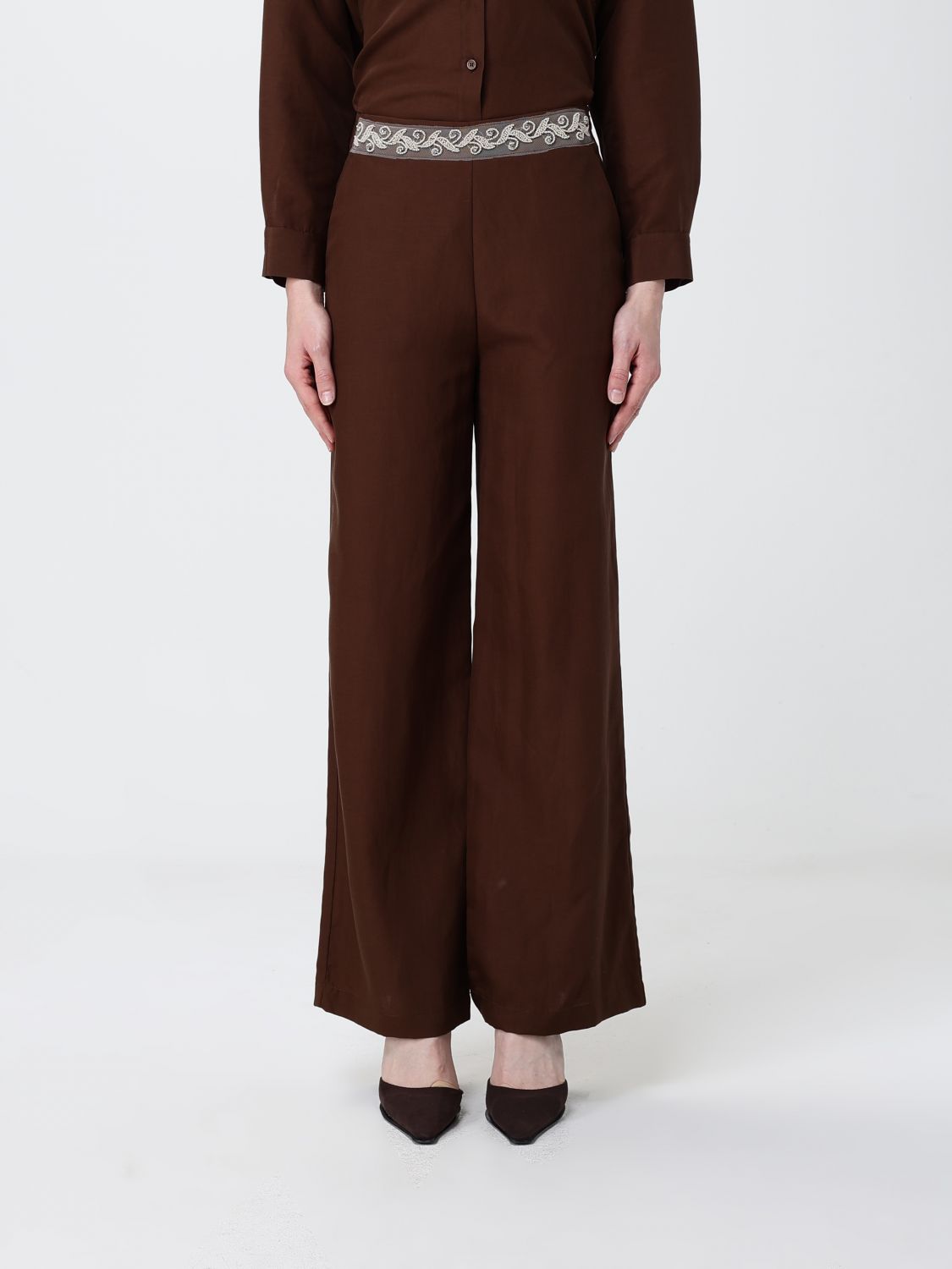 Pants Woman color Beige