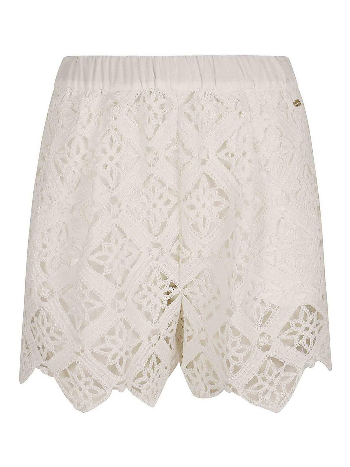 Herno - shorts elastic waistband lace detailing scalloped he