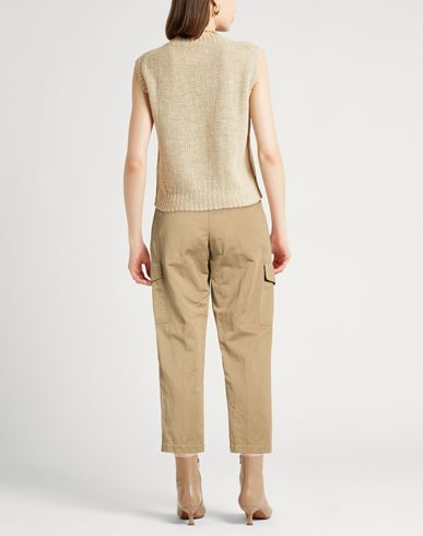 Woman Pants Khaki Size 8 Cotton, Linen