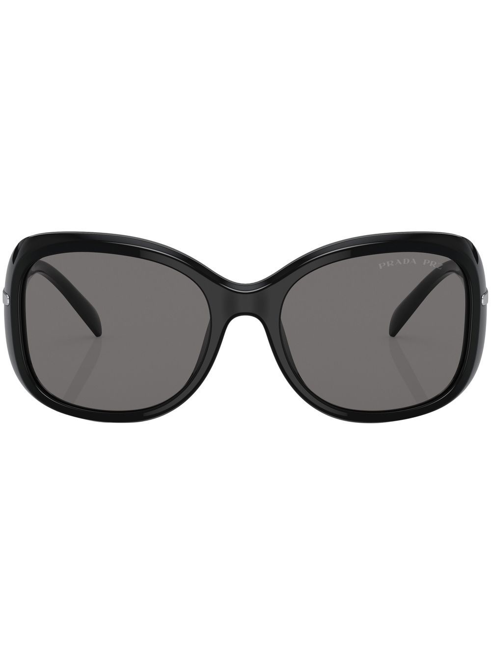 Logo-arm detail sunglasses - Black