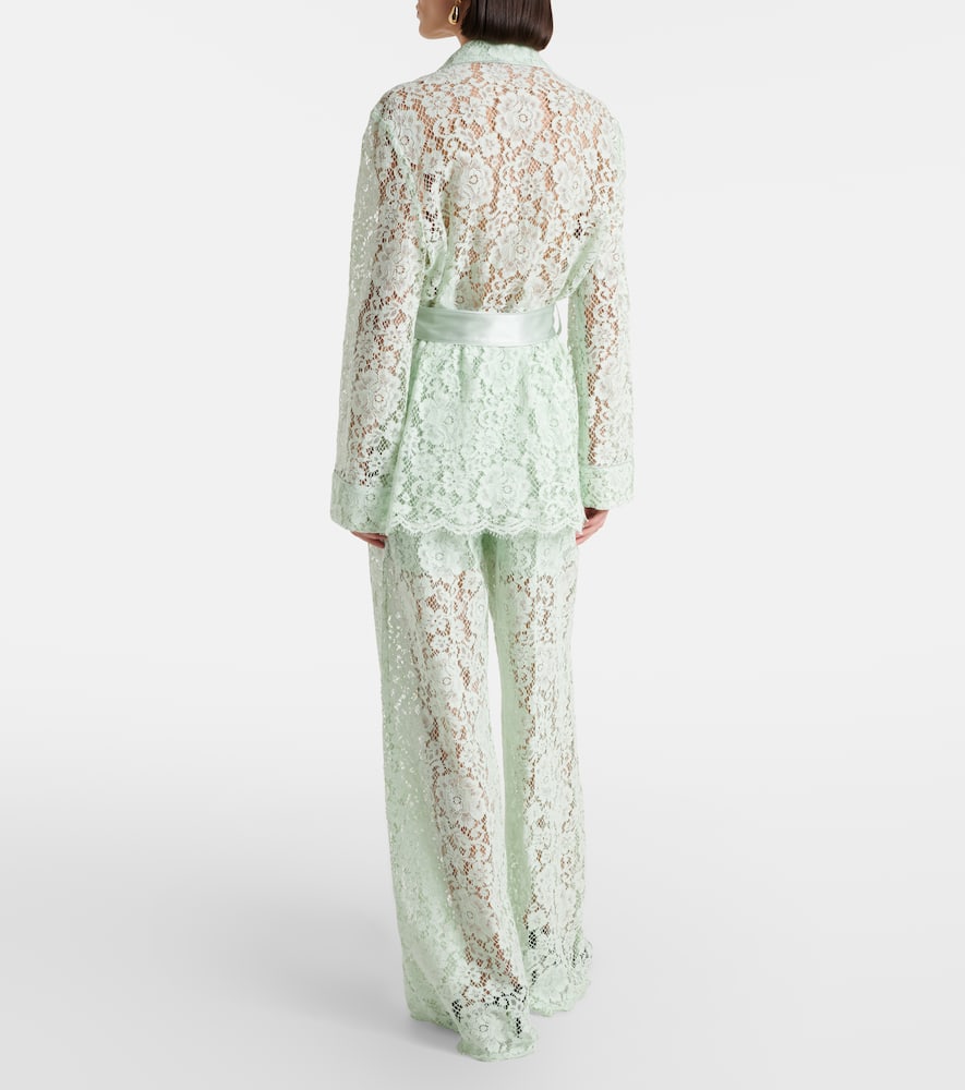 Lace wide-leg pants