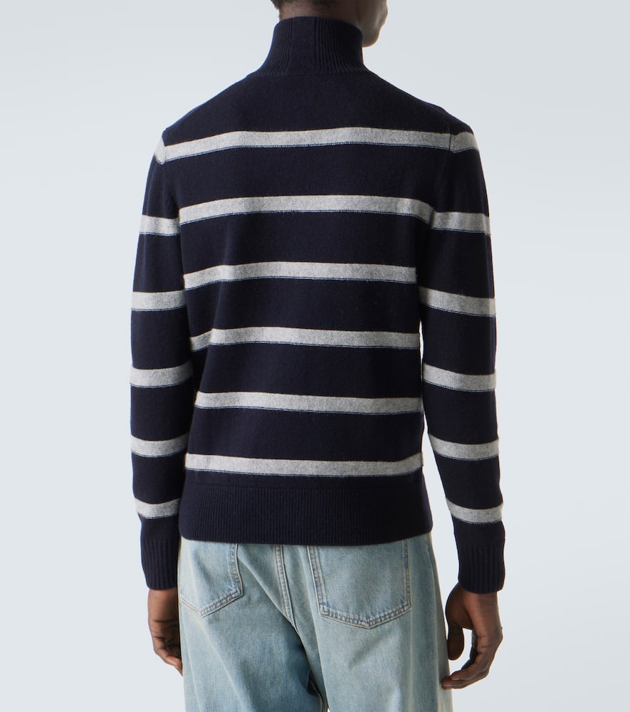 Wool and cashmere half-zip sweater