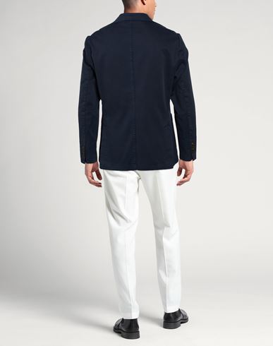 Man Blazer Navy Size 36 Cotton, Elastane