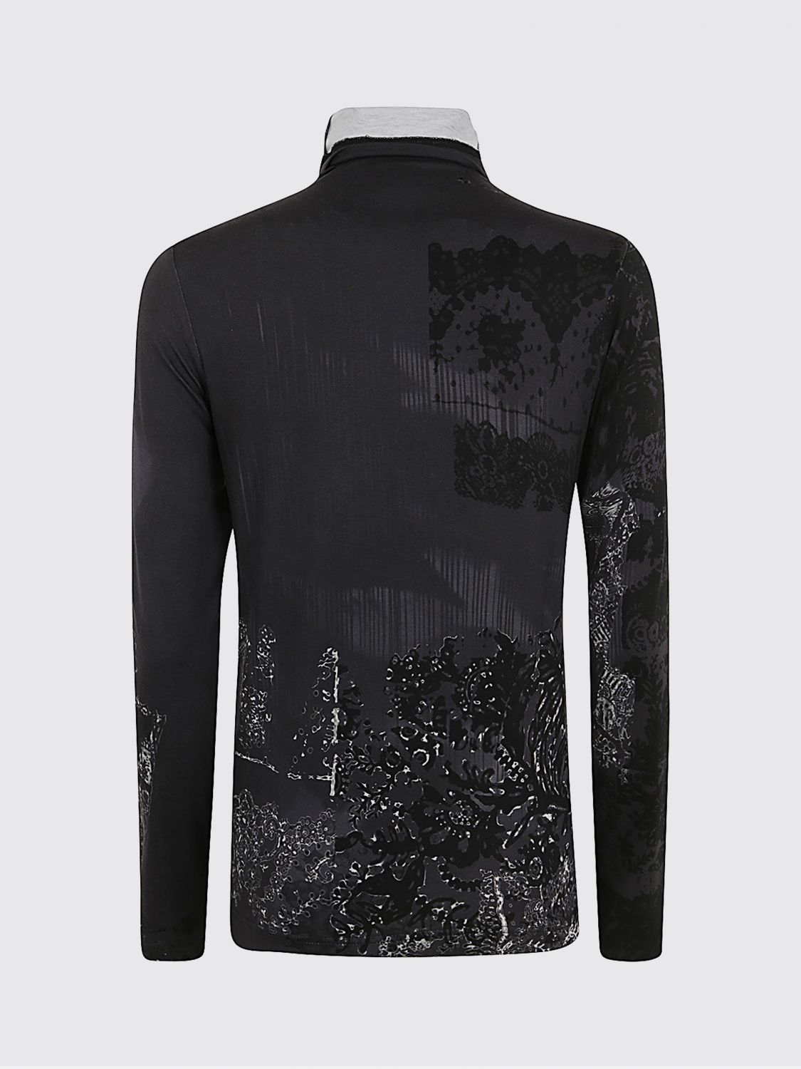 Abstract-print top - Blue