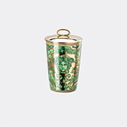 'medusa Garland' Candle With Lid, Green