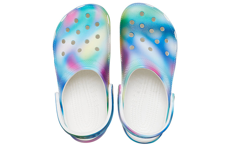 Colorful Beach Unisex Multi-Color White Sandals