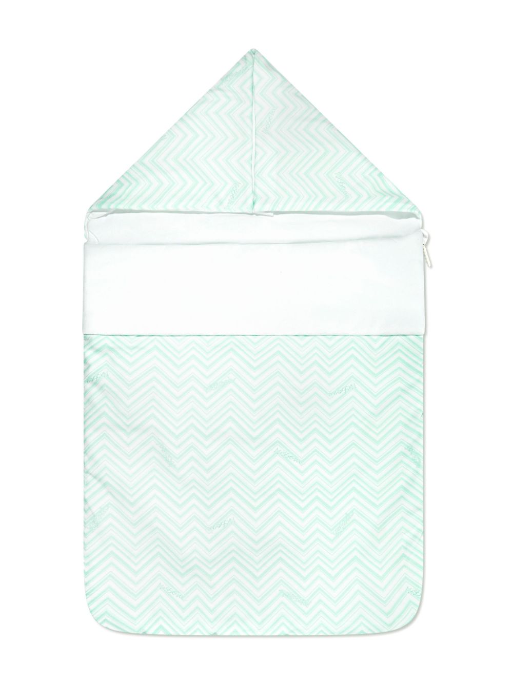 Zigzag-print sleep nest - Blue