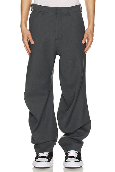 Charles Jeffrey LOVERBOY Topsy Turvy Trouser in Grey - Grey. 36 also in