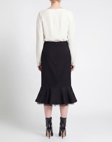 Woman Midi skirt Black Size 12 Virgin Wool