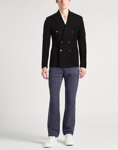 Man Blazer Black Size 38 Cotton, Wool, Elastane