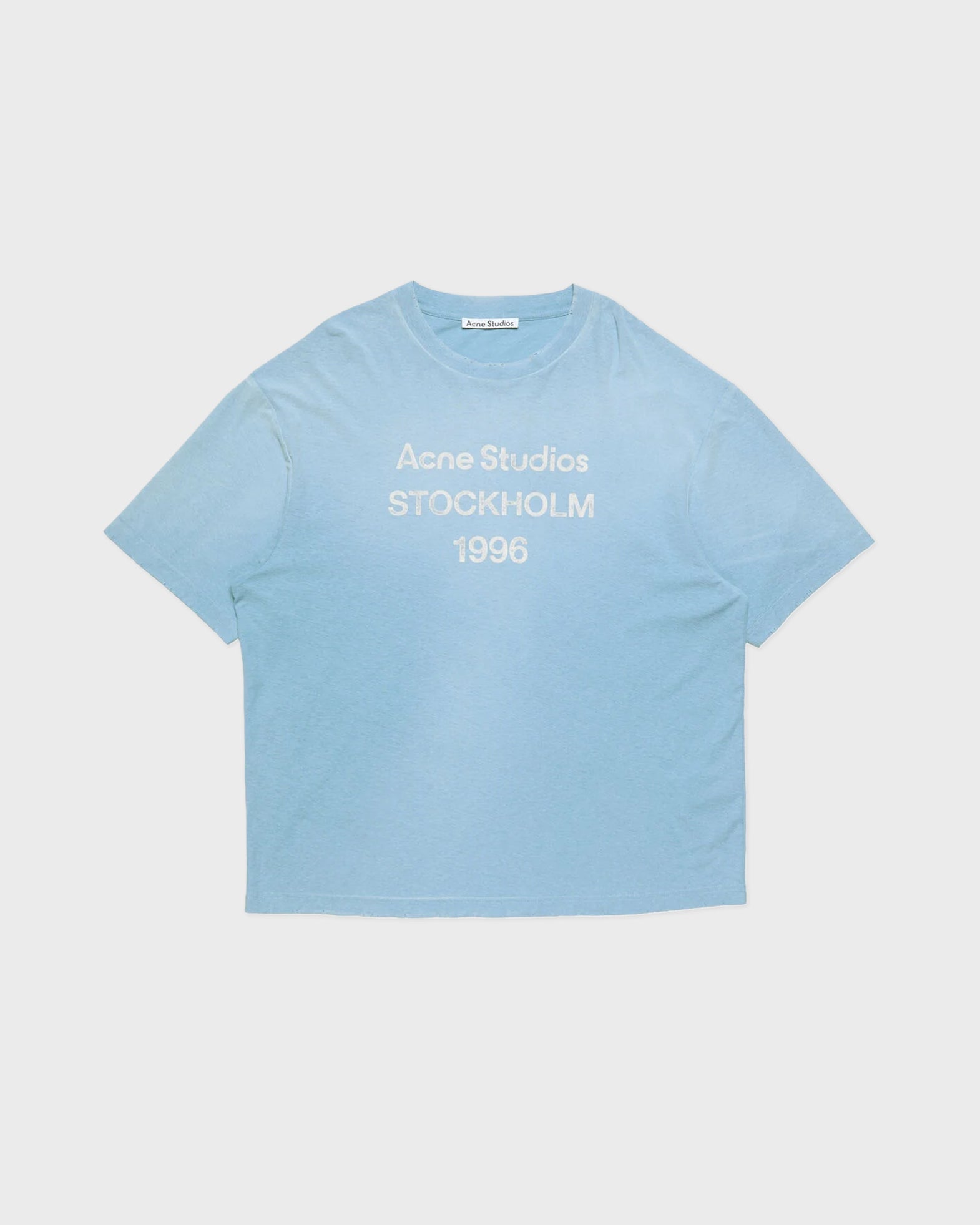 Acne Studios T-shirt Sprayed Logo Blue