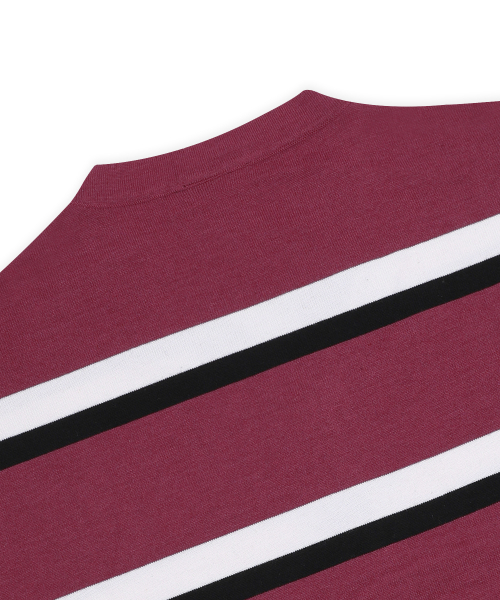 XTK144 Preppy Stripe Short Sleeve Knit Cardigan