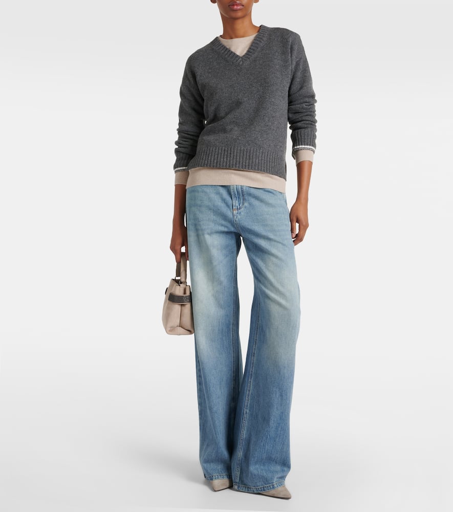 High-rise wide-leg jeans