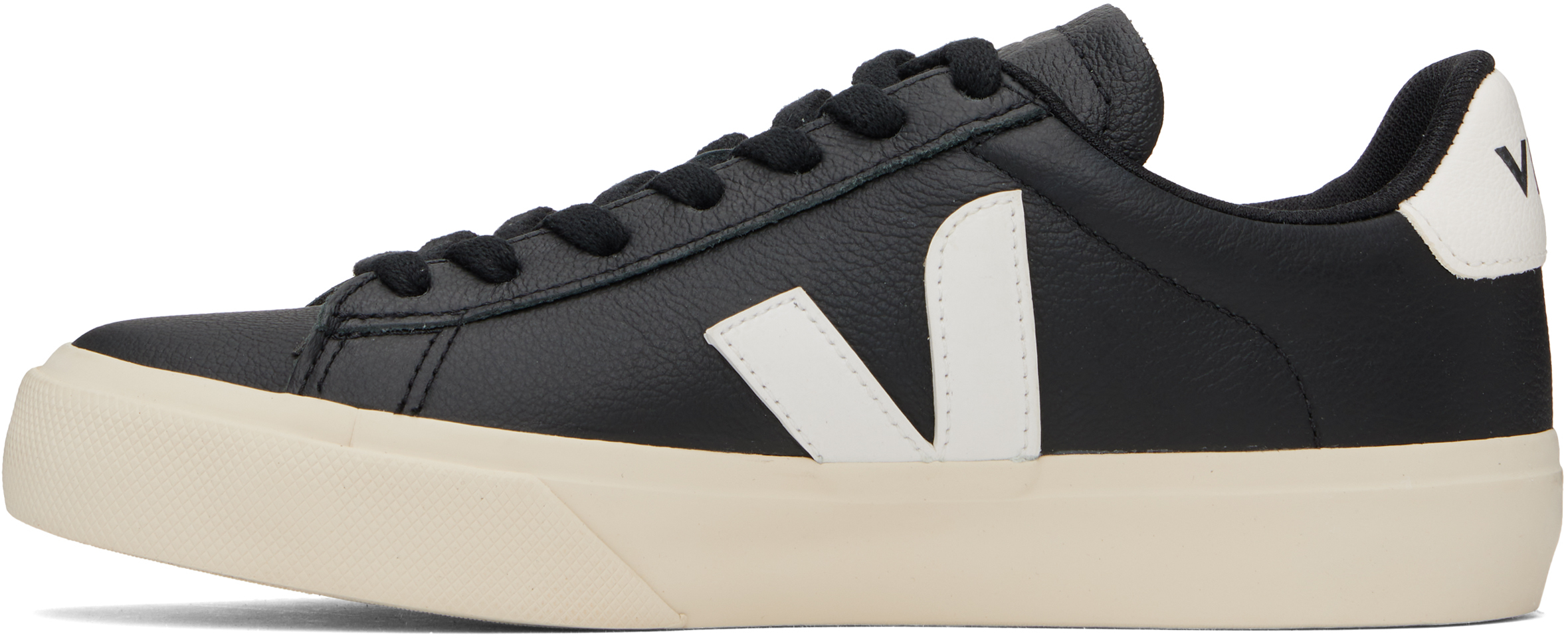 VEJA Black & White Campo Leather Sneakers