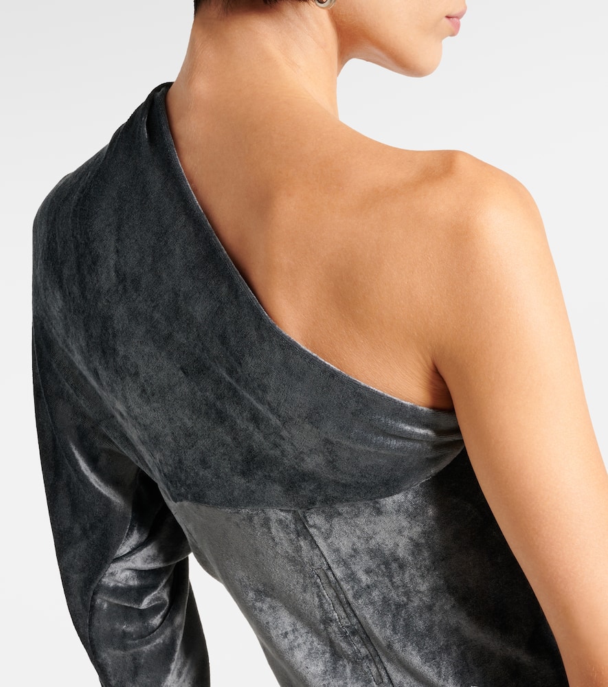 Diana one-shoulder velvet top