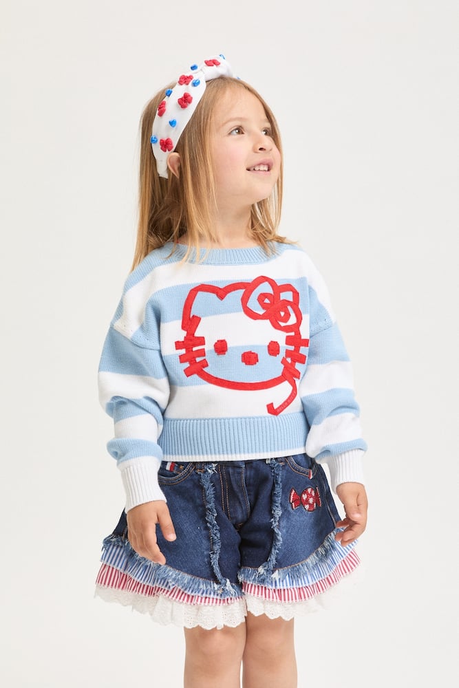 X Hello Kitty striped sweater