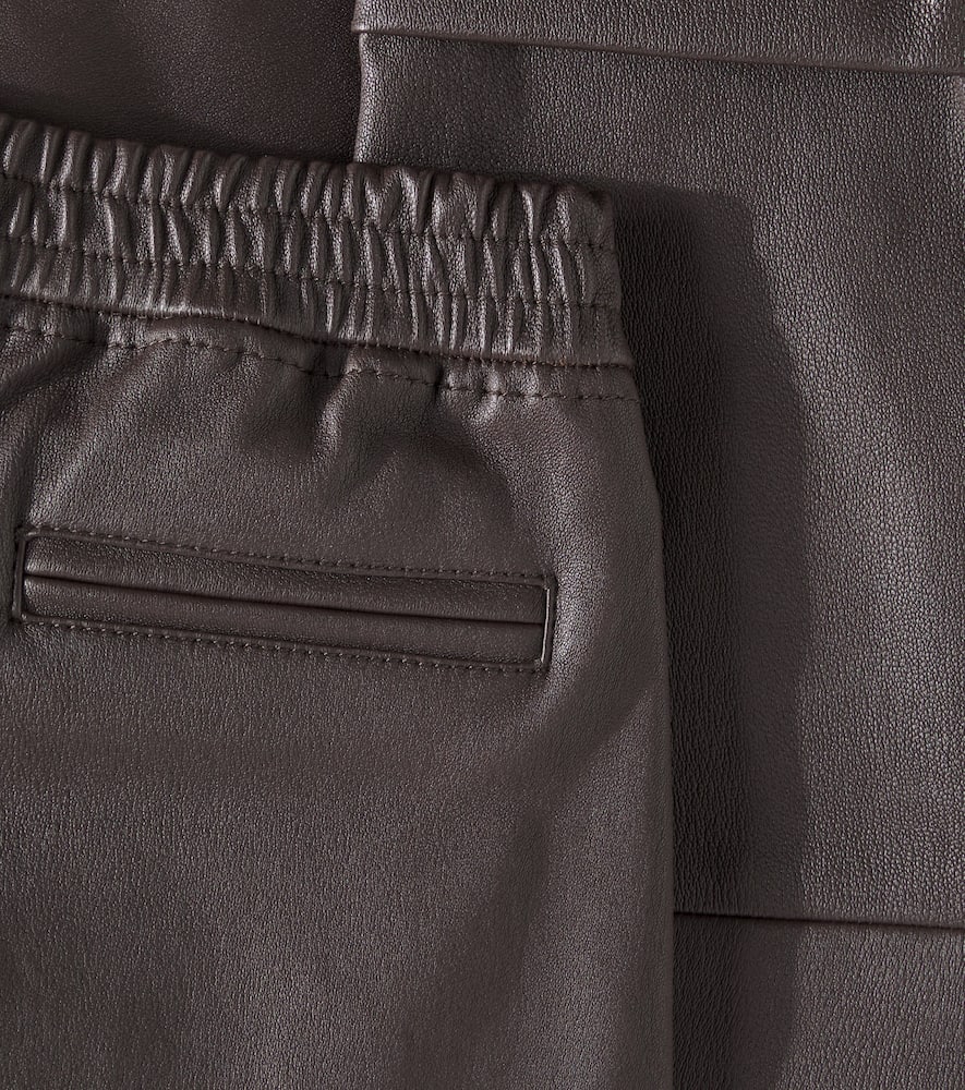 Bobbie leather straight pants