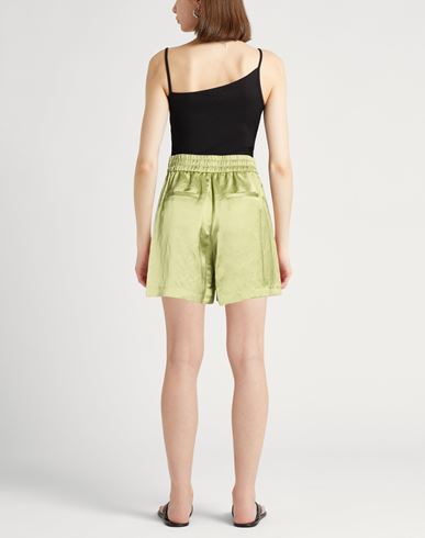 Easy Woman Shorts & Bermuda Shorts Light green Size 6 Rayon, Linen