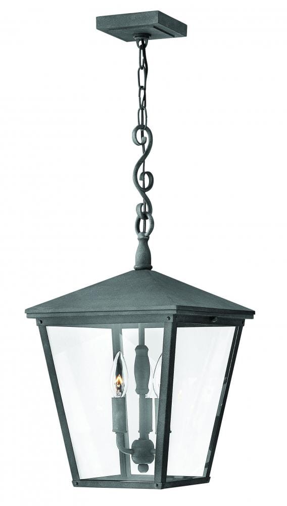 Trellis 3-Light Outdoor Light In Aged Zinc