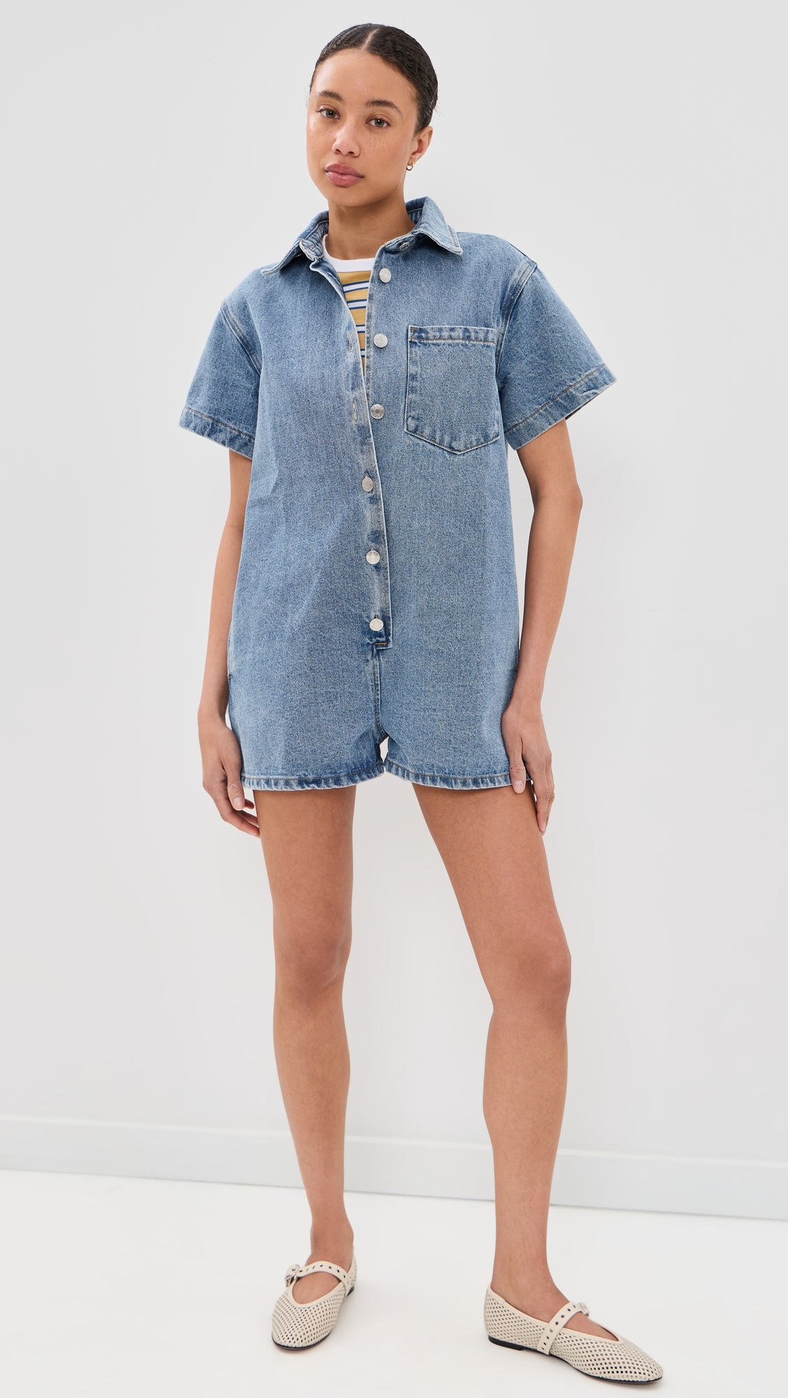 Short Sleeve Romper Vintage