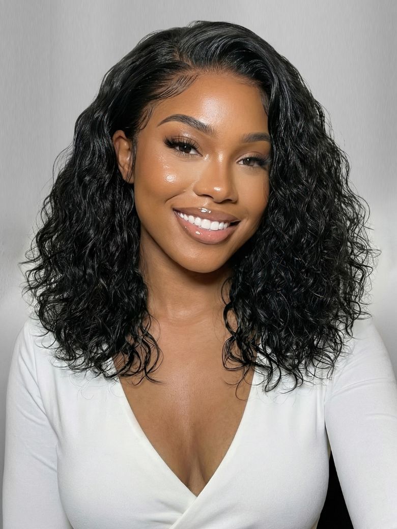 UNice Bye-Bye Slip™ 6X4 Minimalist Lace "C" Side Part Loose Wavy Bob 220% High Density Wig