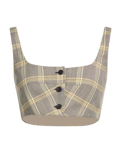 Woman Top Pastel yellow Size 4 Virgin Wool, Polyester