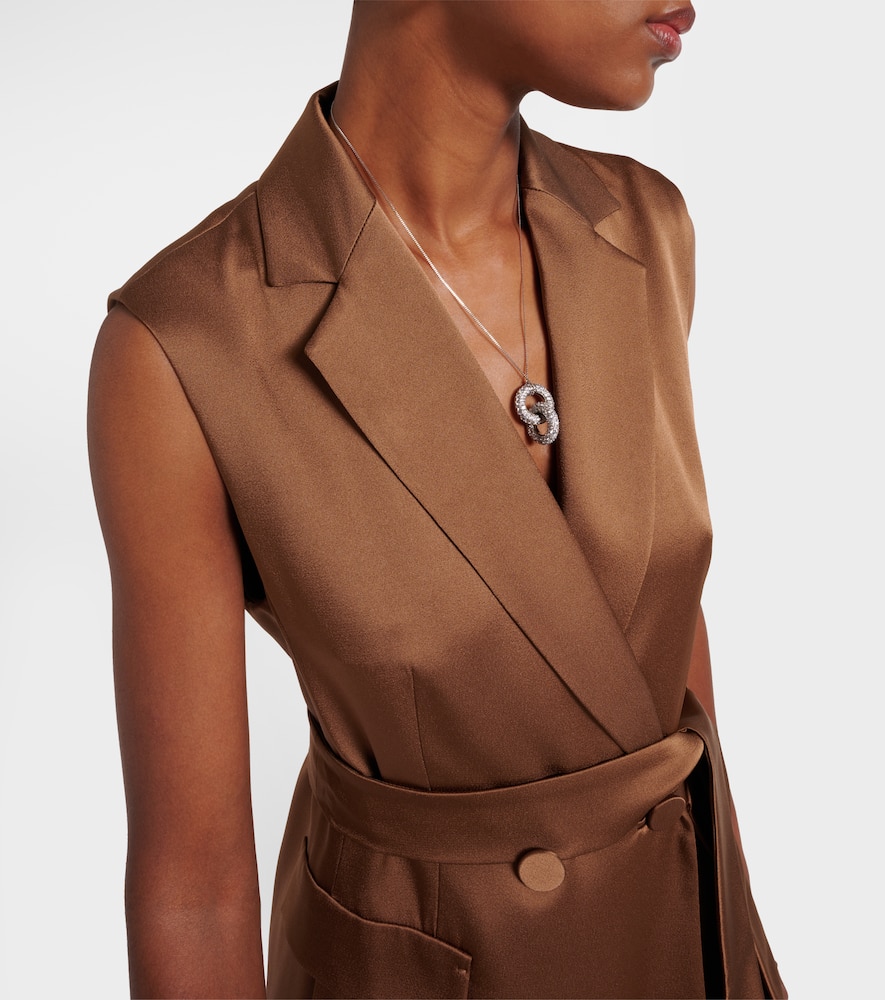 Afgano belted satin jacket