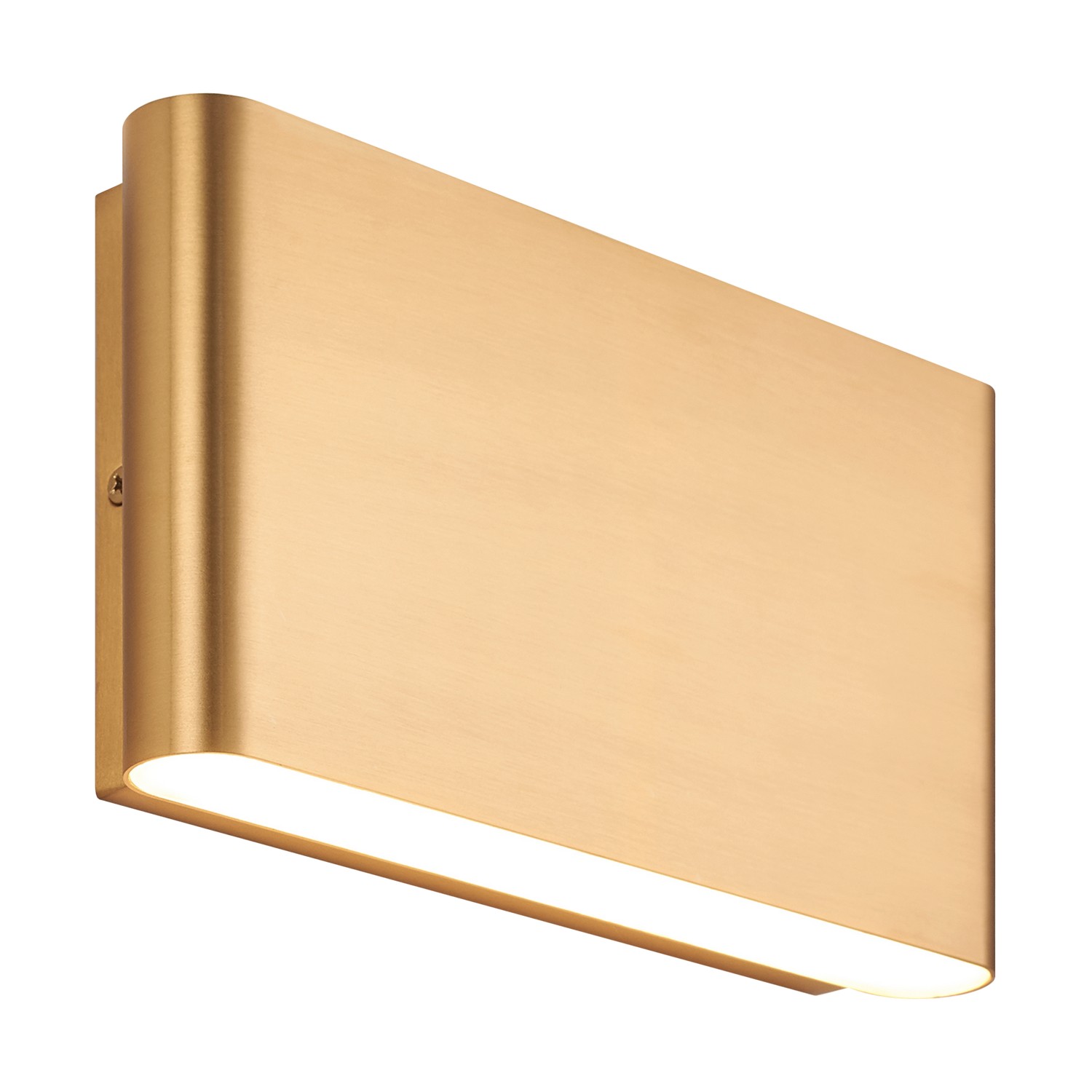 Aged Gold Brass LED Outdoor Lantern from the Beckett Collection