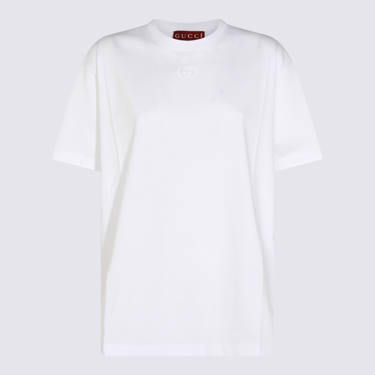 Cotton T-Shirt With Gg Incrocio Logo On The Front