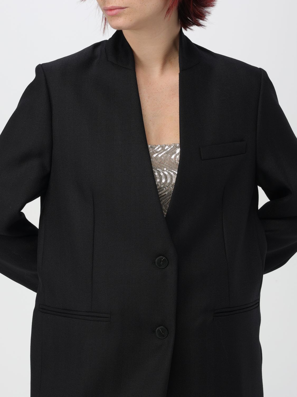 Single-breasted wool blazer - Grey