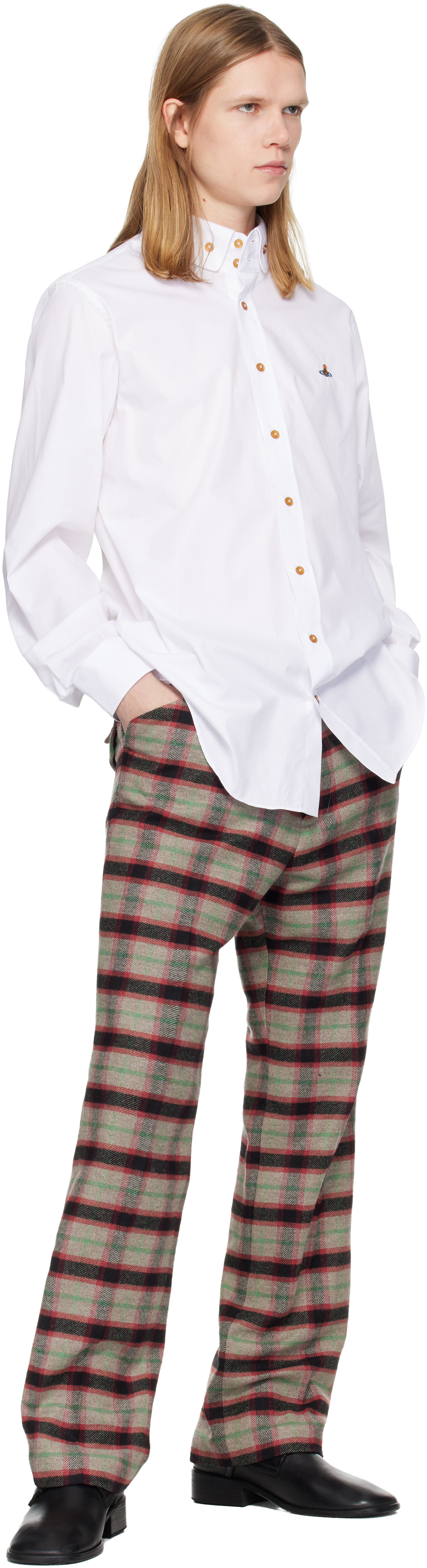 White Two Button Krall Shirt