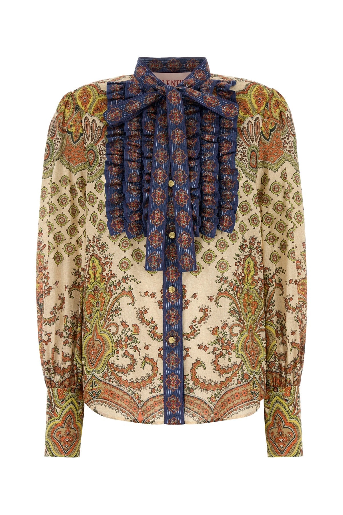 Paisley-Print Cotton Shirt — Multicolor