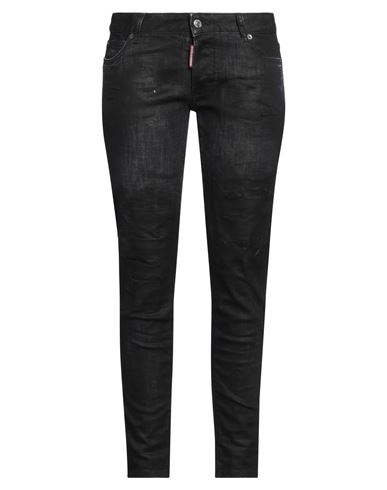 Dsquared2 Woman Jeans Black Size 6 Cotton, Elastane