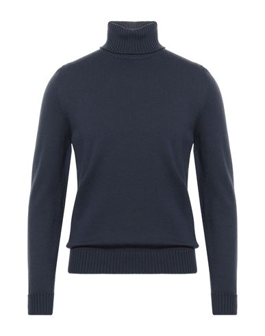 Man Turtleneck Slate blue Size 36 Merino Wool