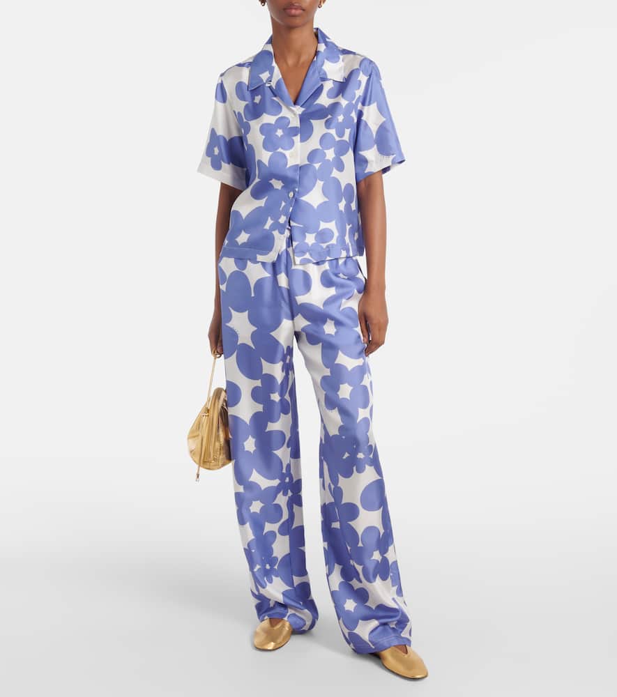 Floral silk shirt