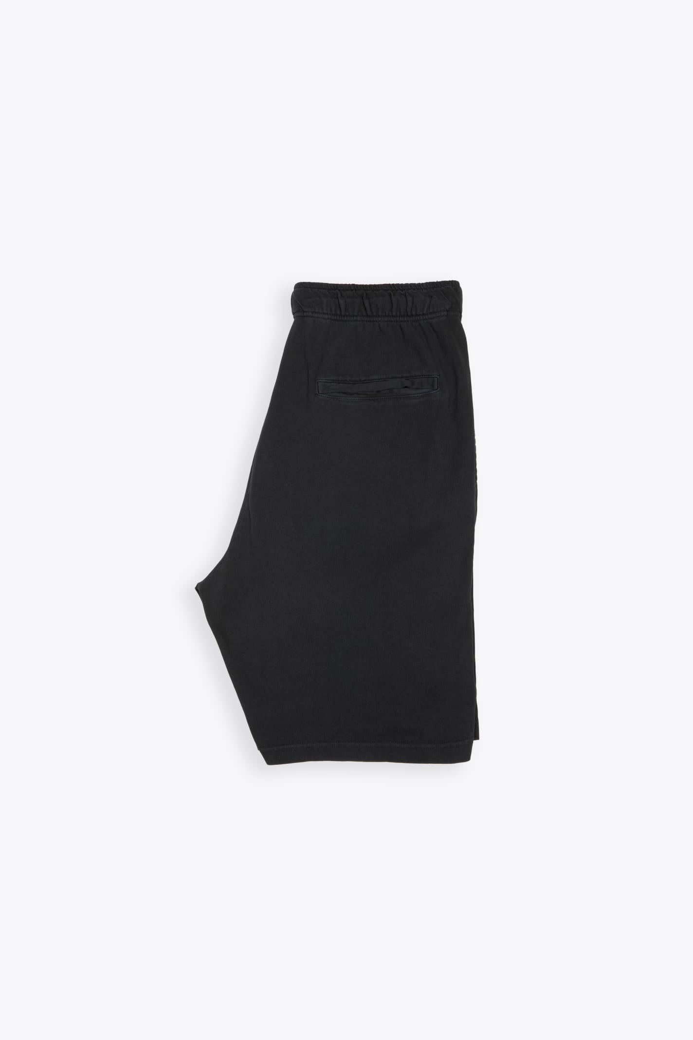 P-Tain-Short Black Cotton Mesh Basket Shorts With Logo - P Tain Short