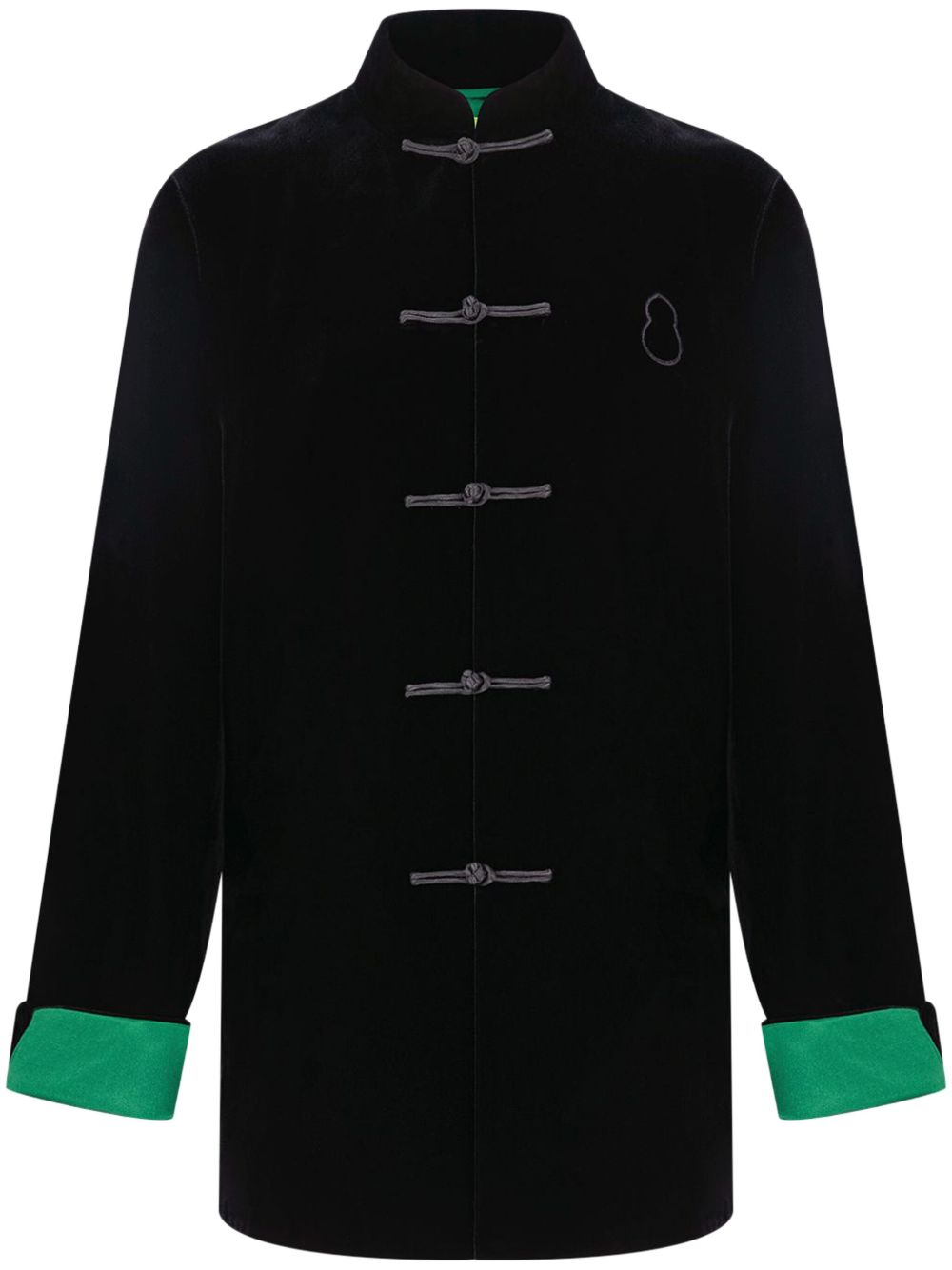 X Chen Man velvet Tang jacket - Black