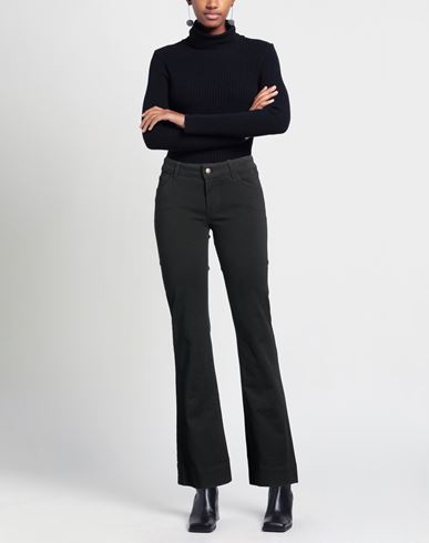 Woman Pants Black Size 2 Cotton, Elastane