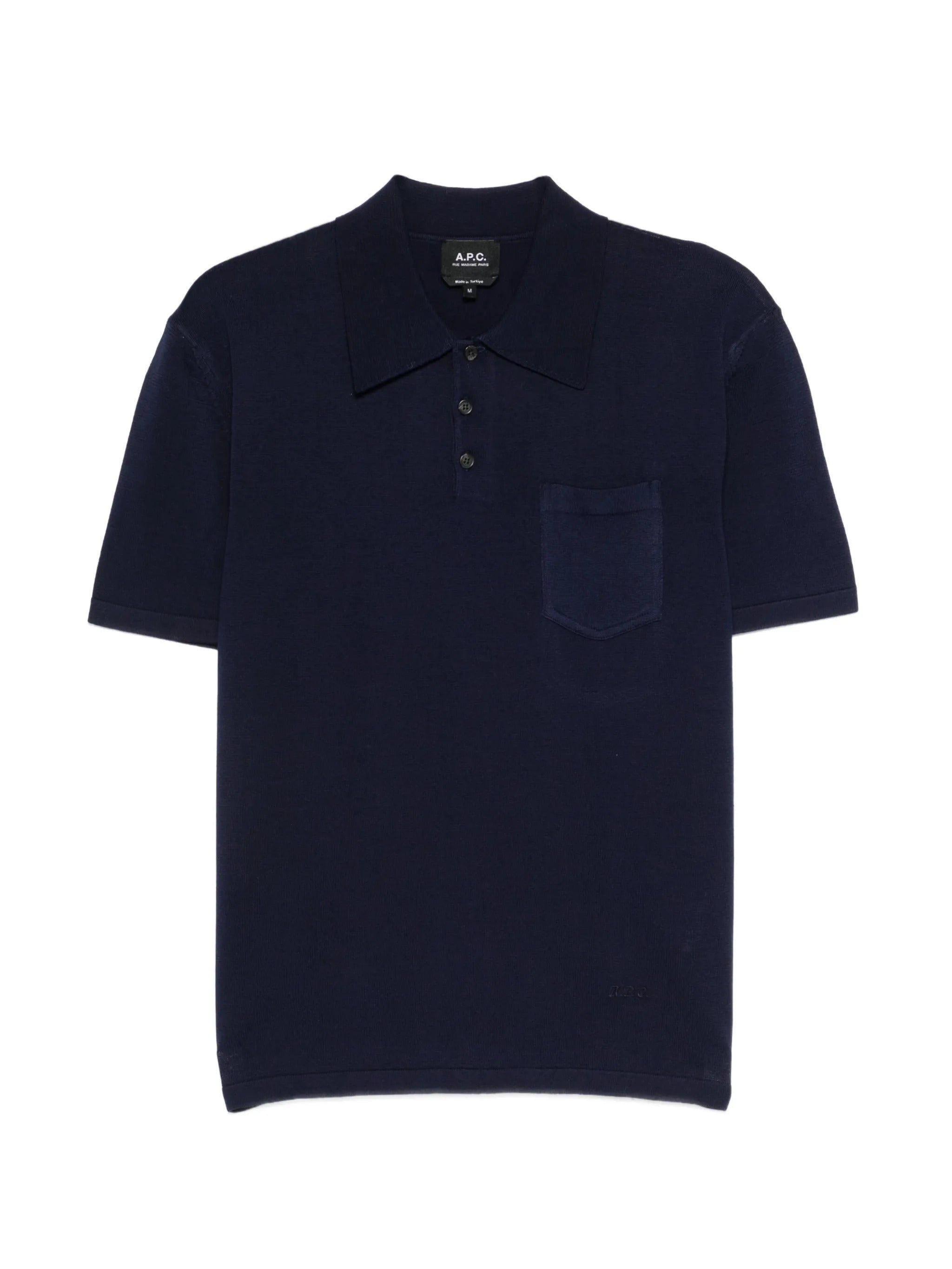 A. p.c. Men's Cotton Short-Sleeve Polo Shirt with Chest Pocket