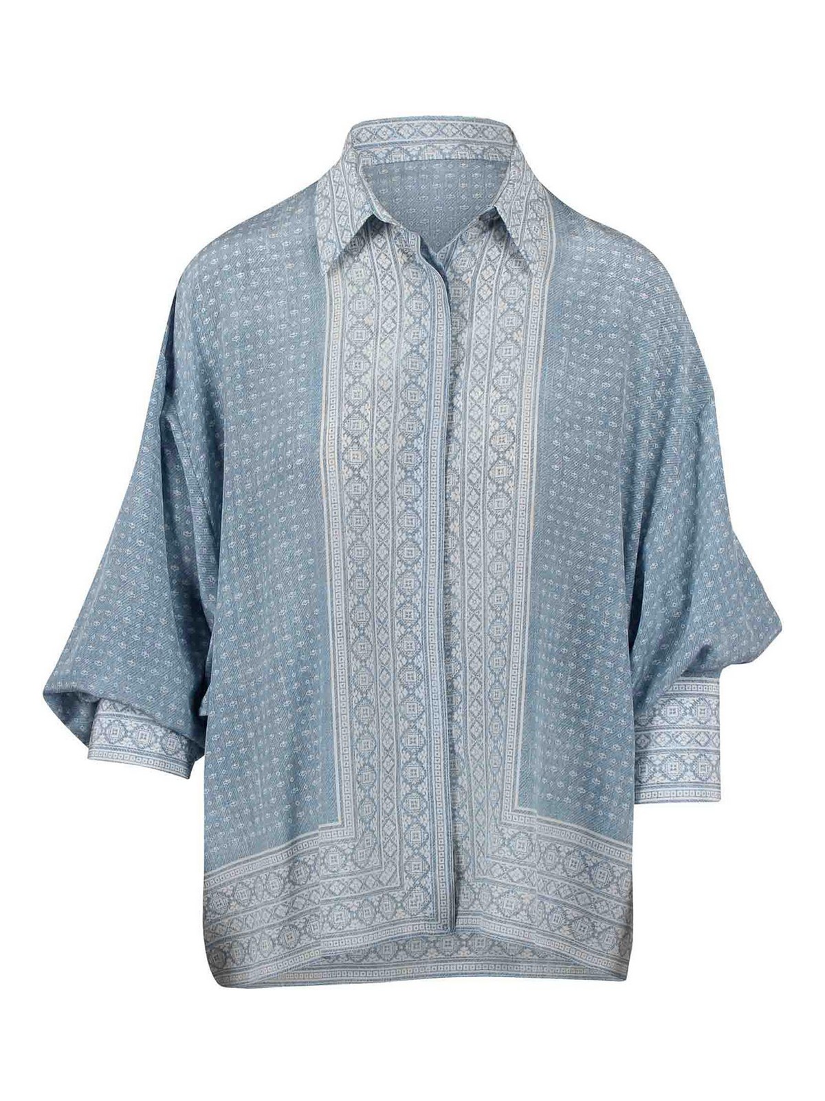 D482k751xzf S4881 Stfazzolettodenimbianco Exterior: Silk Camicie