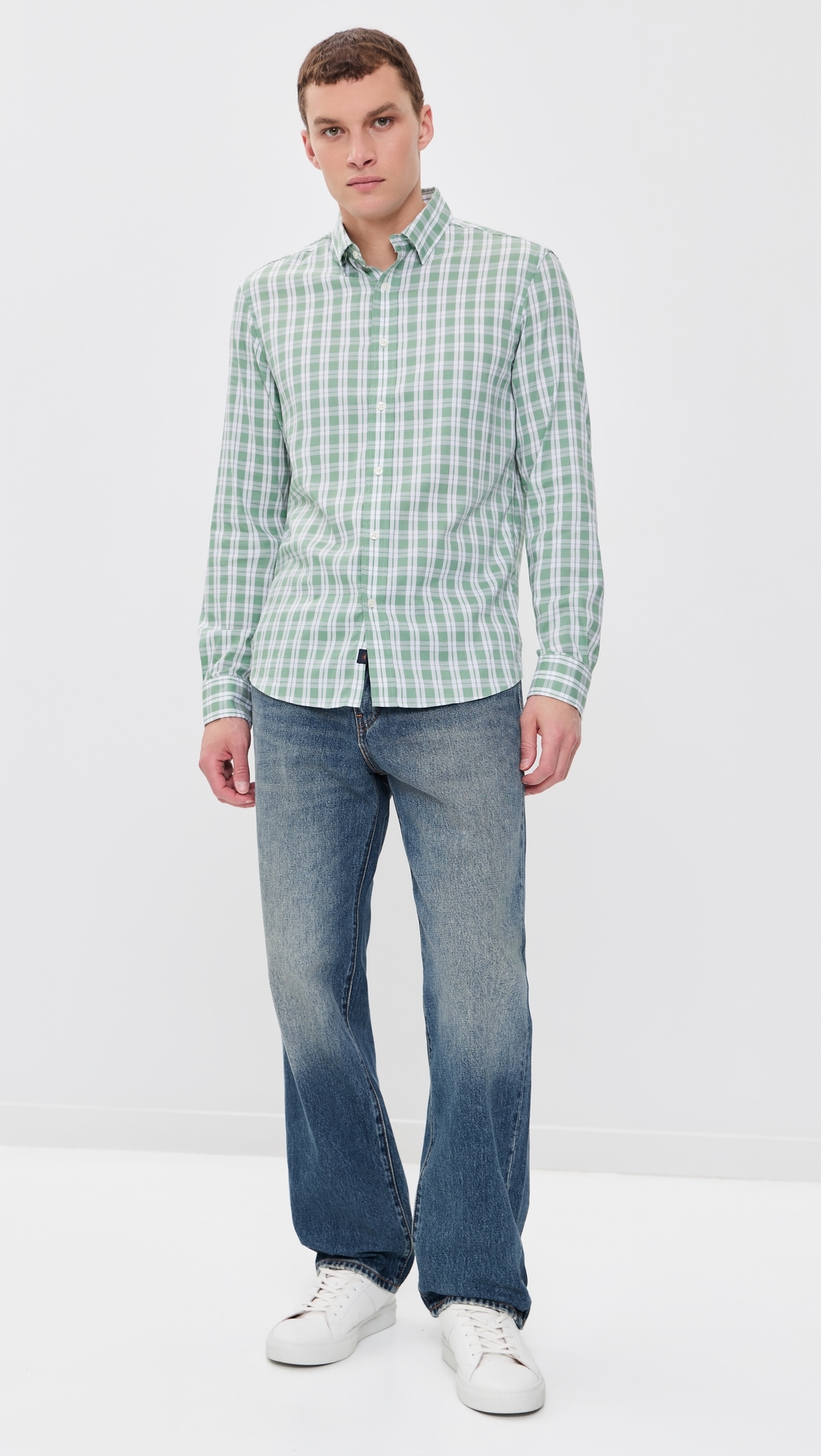 Movement Monterey Button Down Shirt Sage Isle Check