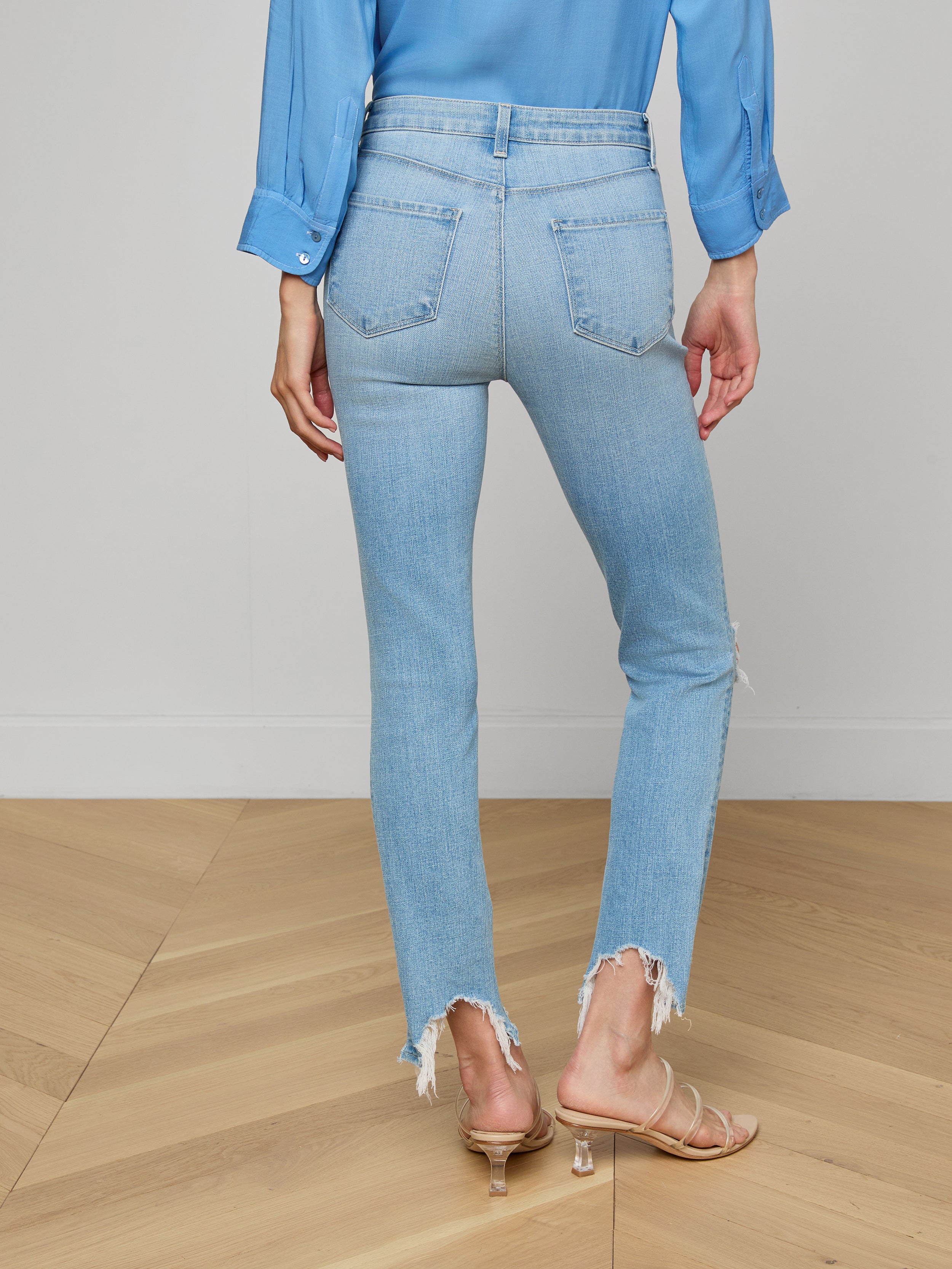 High Line Distressed Skinny Jean In Rosedale Destruct