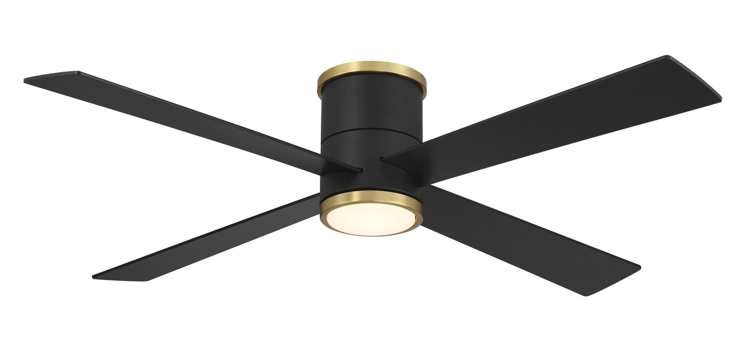 Coal W Soft Brass 54" Ceiling Fan from the Falco Flush Collection